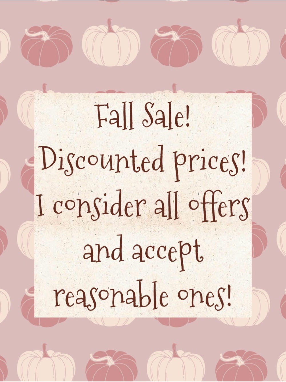 Fall sale!